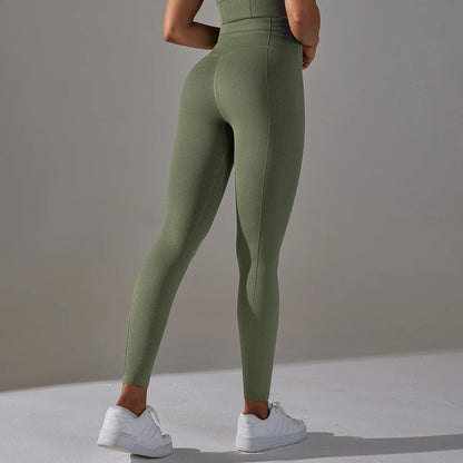 Seamless Workout Legging With Dot Tummy Control High Waist Yoga Leggings Women Non See Through Gym Fitness Pants-11
