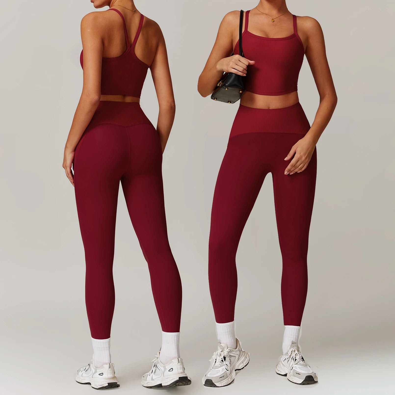 Factory Direct Sale Autumn Leggings Sets for Women Best Price Workout Sets Quick Dry Sportswear Athleisure Wear Sets Women-1