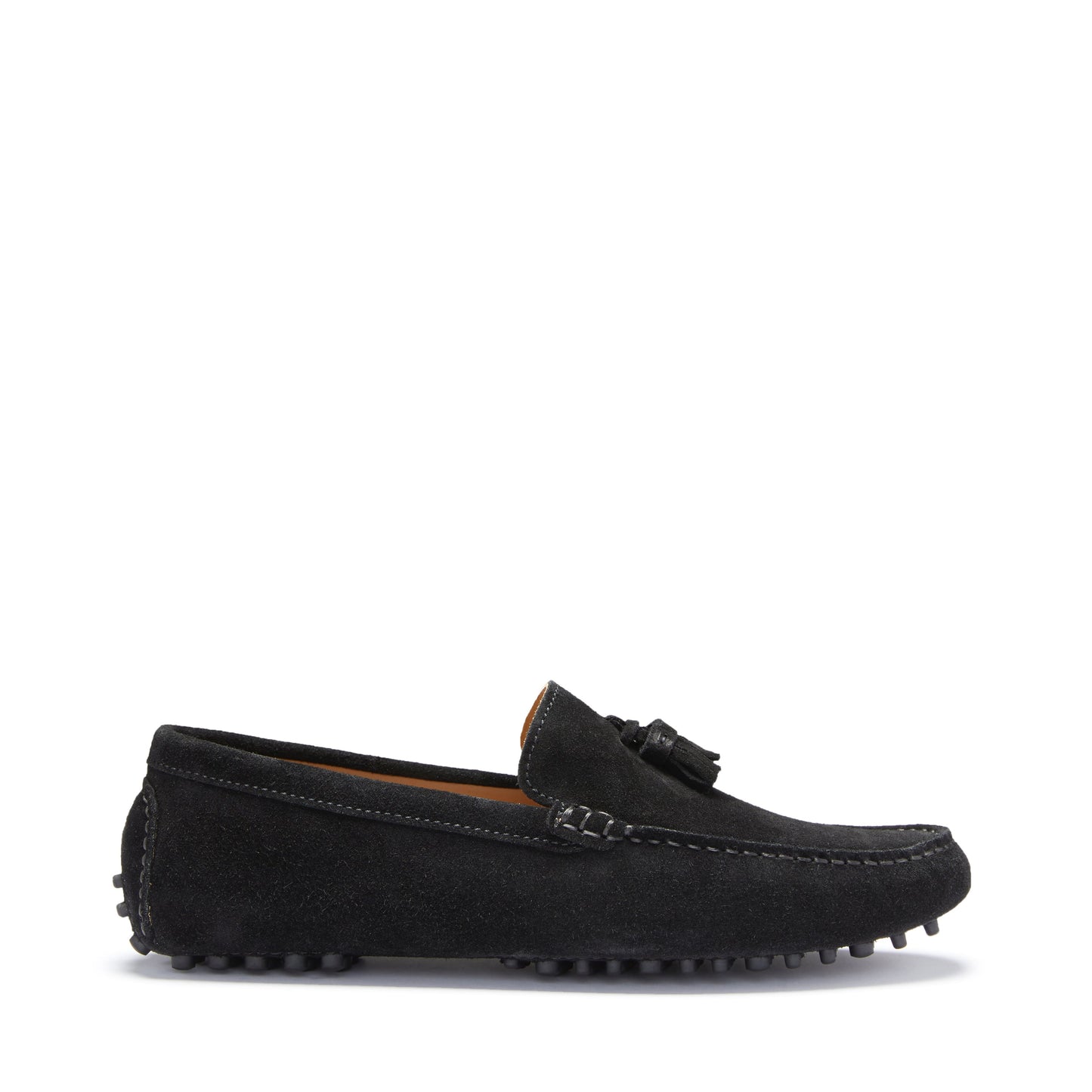 Tasselled Driving Loafers, black suede-0