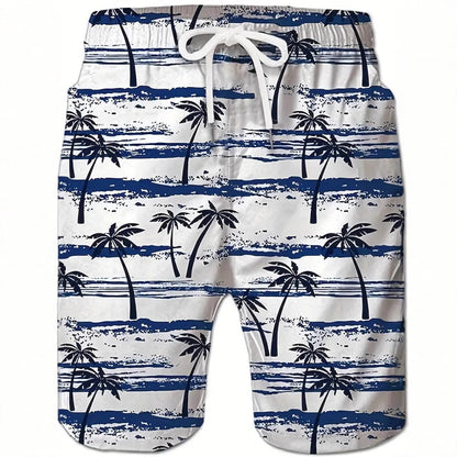 Men's Fashion Beach Coconut Tree Pattern Printed Shorts