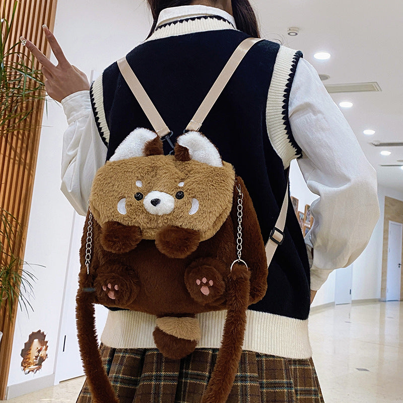 Coati Plush Backpack – Cute Cartoon Animal Plush Bag for Kids & Adults