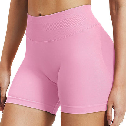 High Waist Yoga Shorts Tight Hip Raise Seamless Quick-drying Pants For Sports Fitness