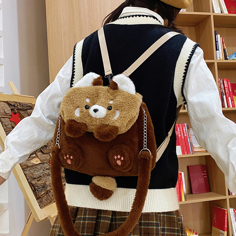 Coati Plush Backpack – Cute Cartoon Animal Plush Bag for Kids & Adults