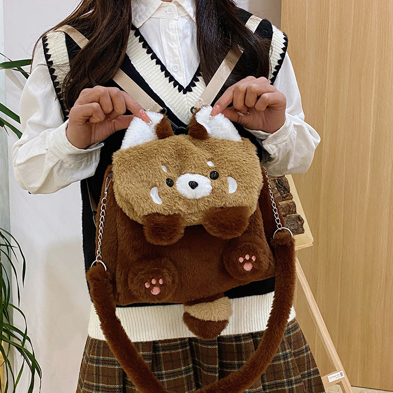 Coati Plush Backpack – Cute Cartoon Animal Plush Bag for Kids & Adults