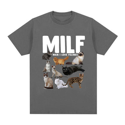 Pawsitively Hilarious – Funny Cat Lover Graphic T-Shirt for Meowgical Humans