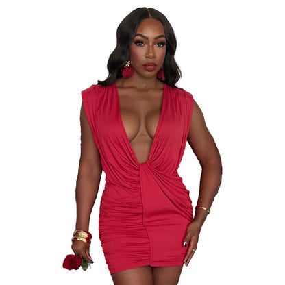 Chic Sleeveless Pleated Summer Midi Dress