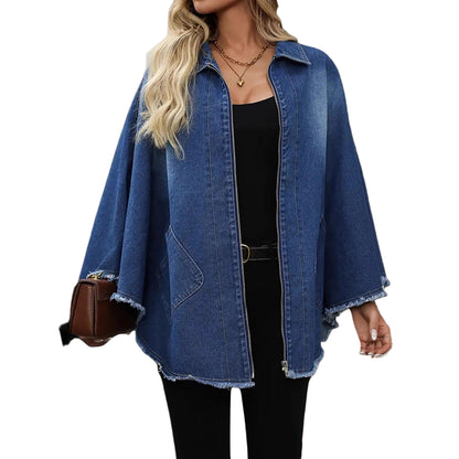 Women’s Fashion Loose Lapel Batwing-Sleeve Jacket Coat – Chic & Effortless Outerwear