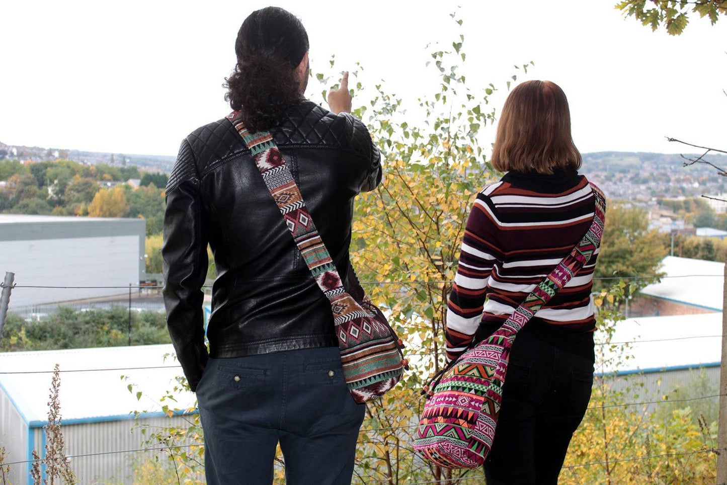 JNS-09 - Jacquardtasche - Rosa Studententasche