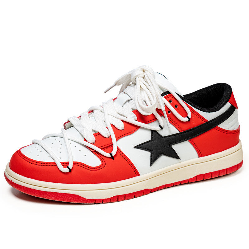 White and Red Star Dash Sneaker