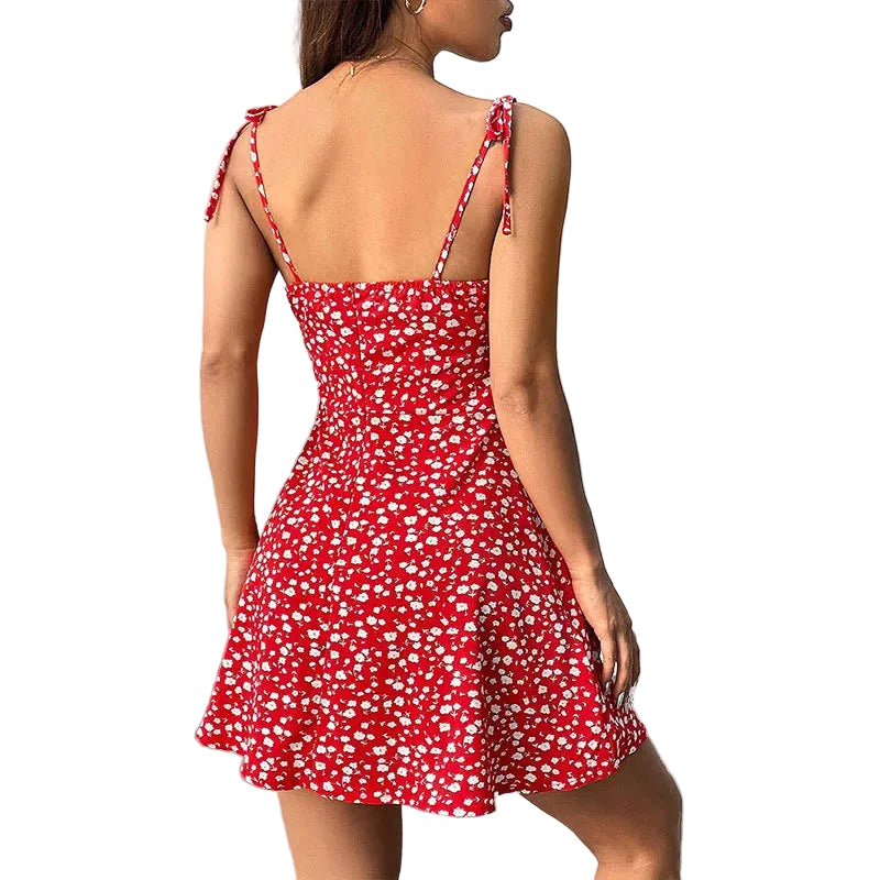 Floral Print A-Line Summer Dress for Women