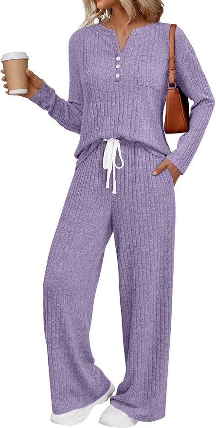 Women’s Two-Piece Lounge Set – Casual Outdoor Pajamas with Top & Pants