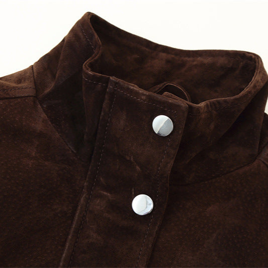Women’s Suede Jacket with Stylish Pocket Detailing – Chic & Versatile Outerwear