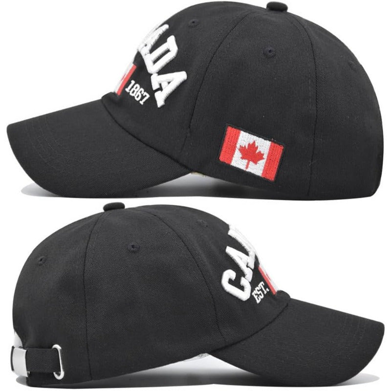 Maple Leaf Baseball Adjustable Unisex Golf Hat with Canada Design