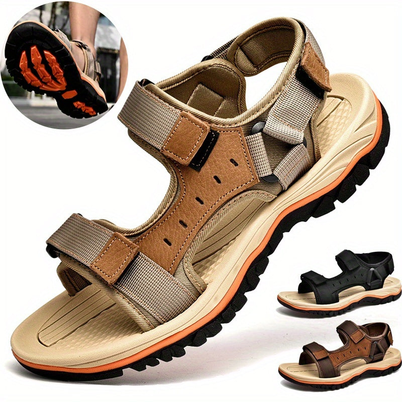 Unisex Adjustable Hook-and-Loop Closure Breathable Fabric Sandals