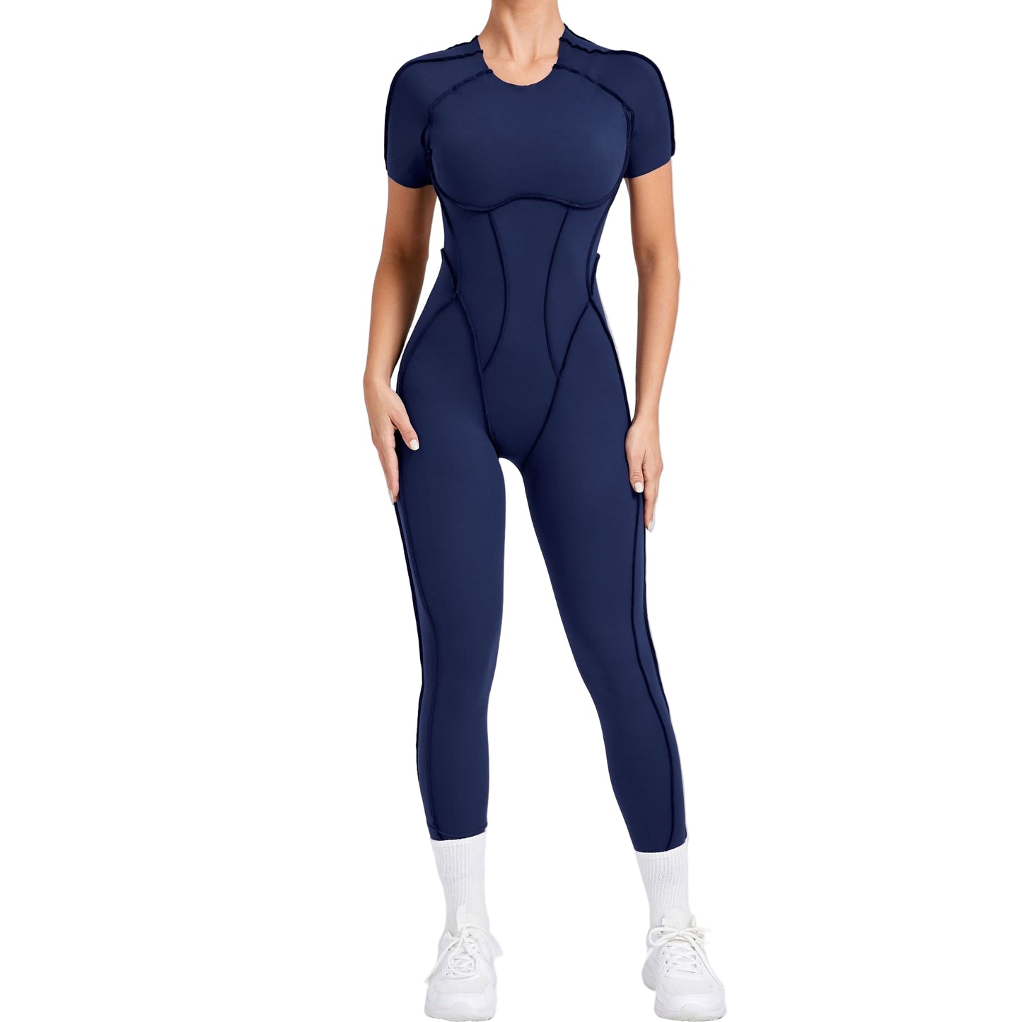 Women’s One-Piece Sports Yoga Jumpsuit – Seamless Fitness Bodysuit for Gym & Activewear