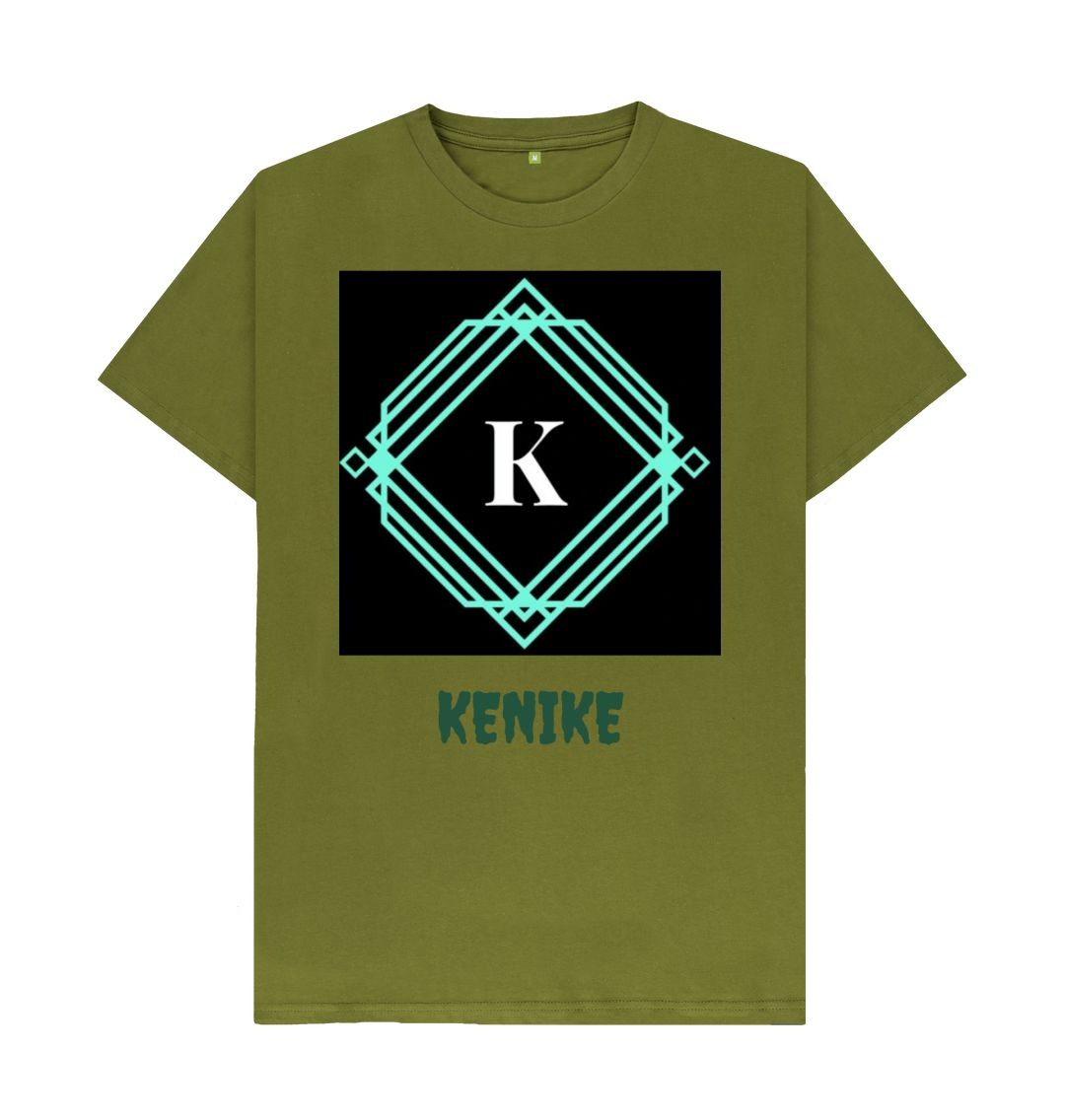 Moss Green Men's Kenike Brand Print T-Shirts