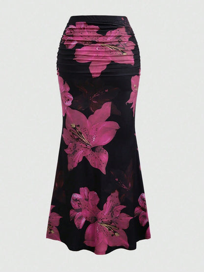 Women’s A-Line Skirt – Casual Leisure Style, Vacation Long Skirt