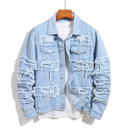 Men’s European & American Style Denim Coat – Spring & Autumn Jacket