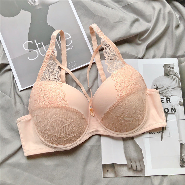 Plus Size Thin Lace Lingerie – Bust-Enhancing & Gathering Design
