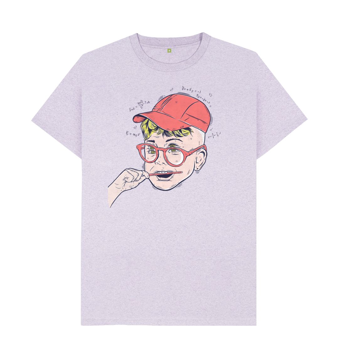 Light Purple Unisex Funny Head Print T-Shirts