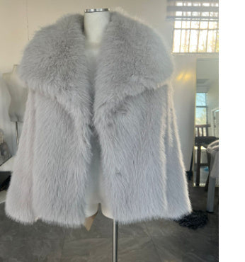 Women’s Winter Plush Coat – Warm Thicken Fluffy Lapel Jacket