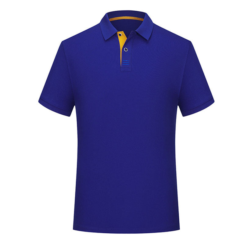 Men’s Solid Color Polo Collar Casual T-Shirt – Classic Slim Fit, Breathable Cotton