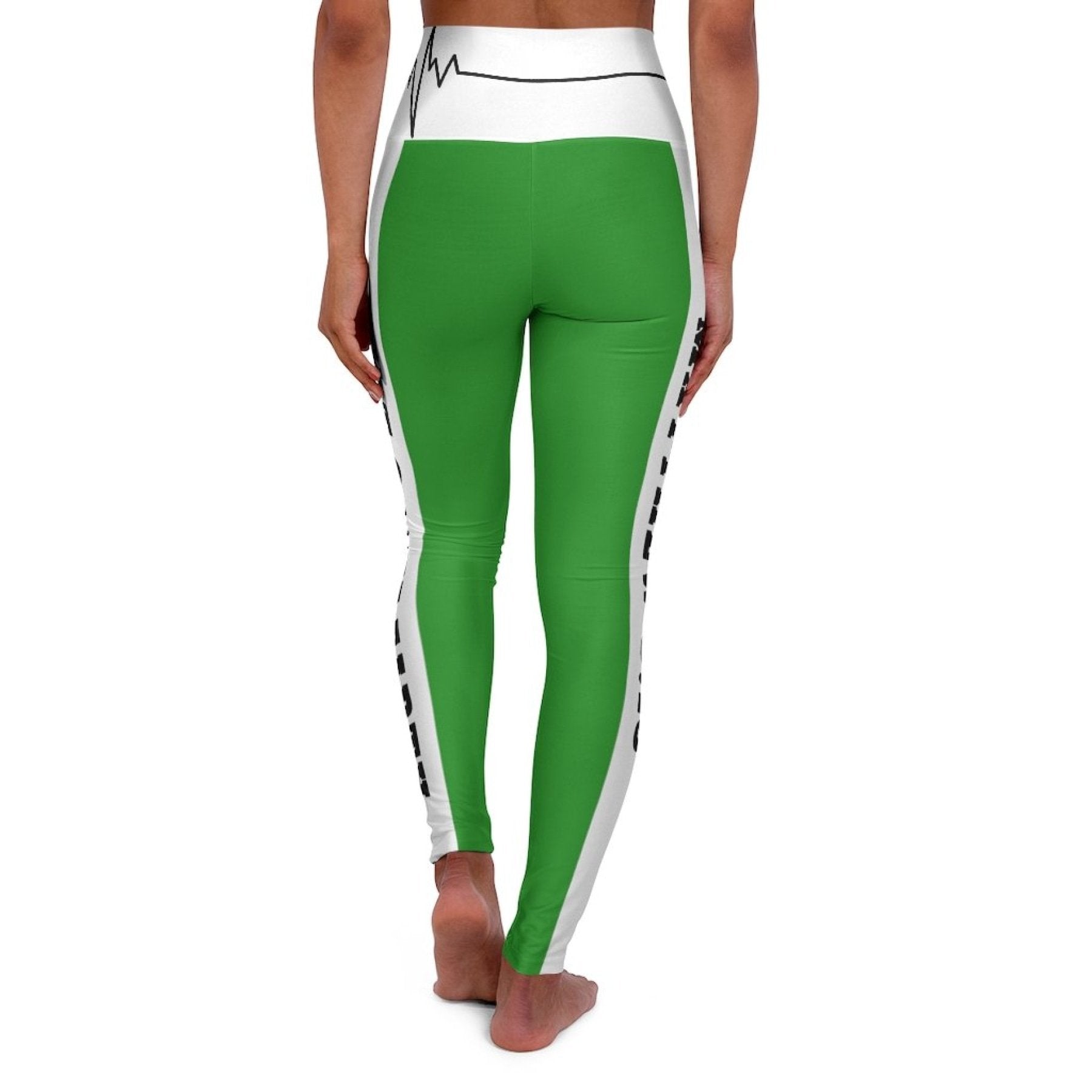 High Waisted Yoga Leggings, Forest Green Salt Of The Earth Matthew 5:13 Beating Heart Sports Pants-8