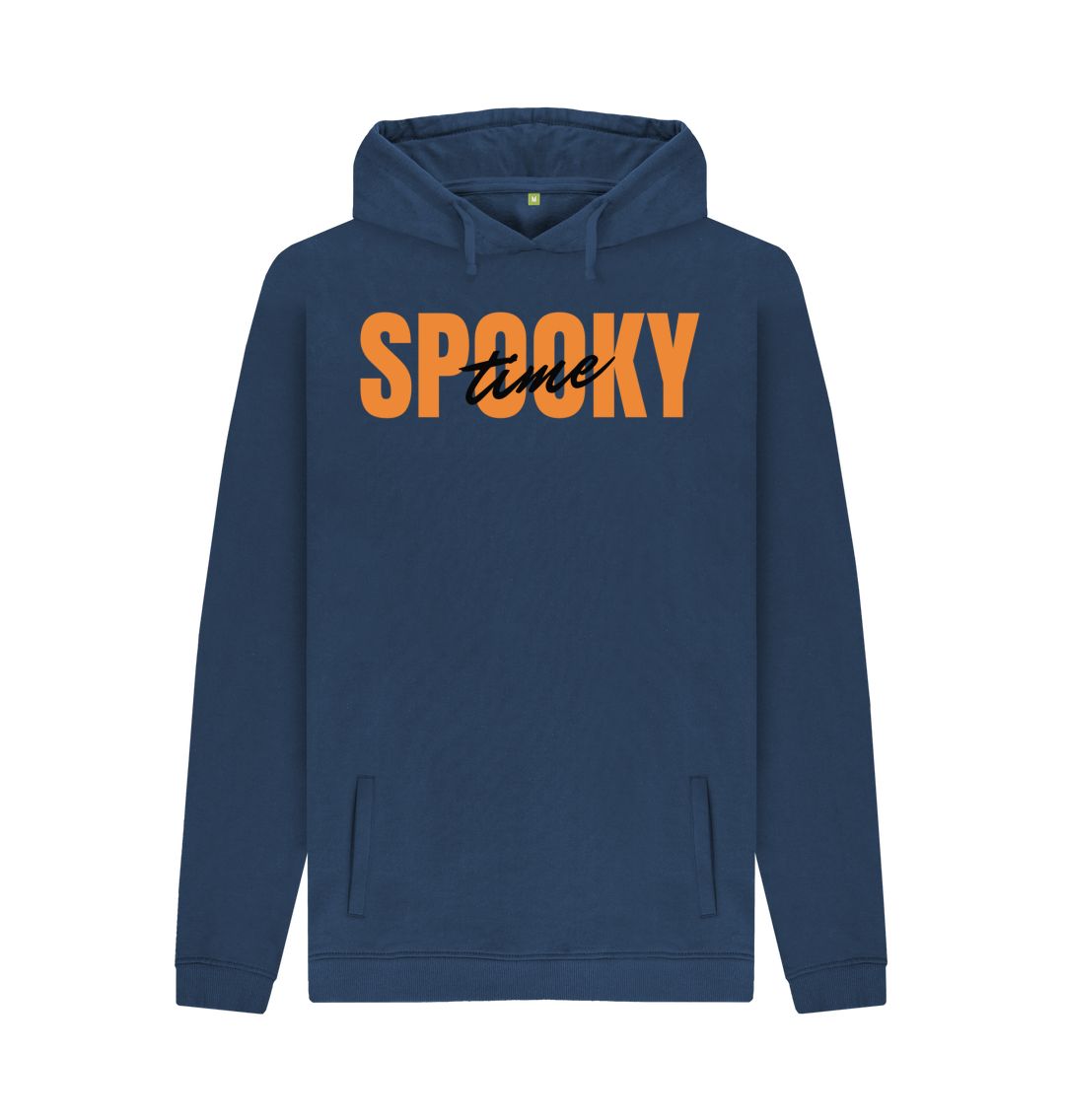 Navy Men's Spooky Time Print Hoodie