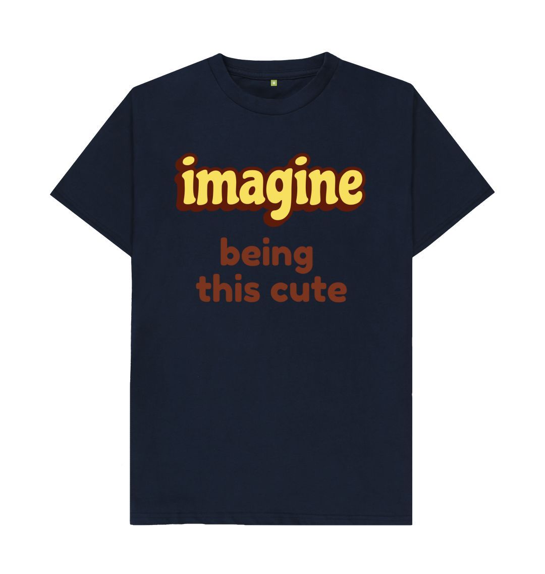 Navy Blue Men's Imagine Print T-Shirts