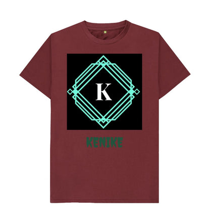 Red Wine Men's Kenike Brand Print T-Shirts