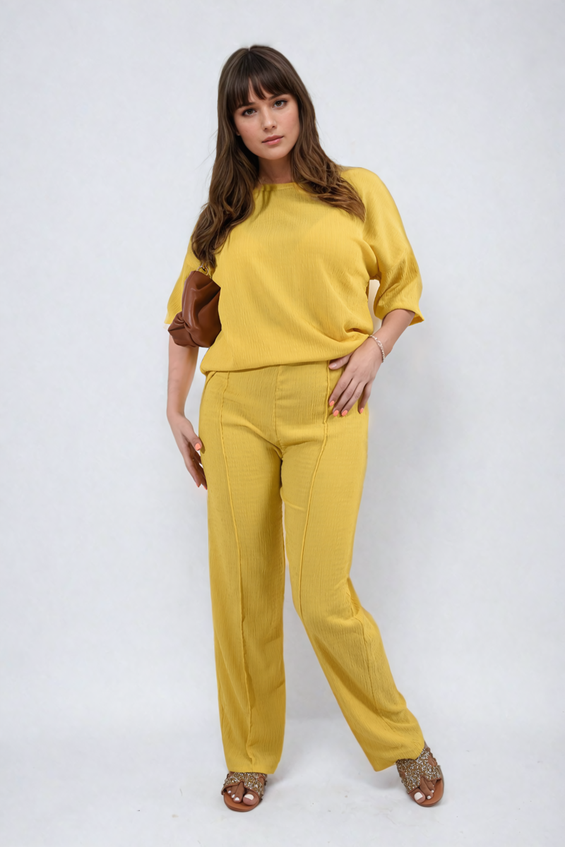 Cheesecloth Pattern Top and Trouser Co-ord Set-13