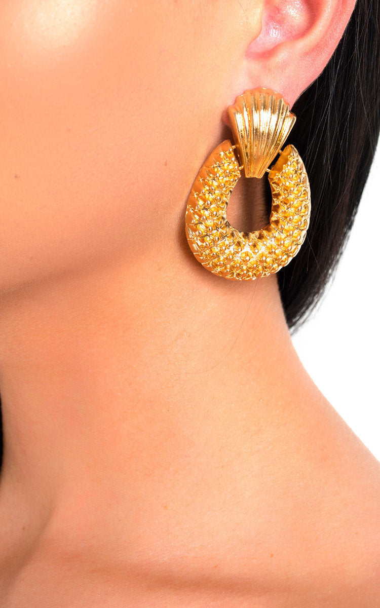 Pineapple Statement Drop Earrings