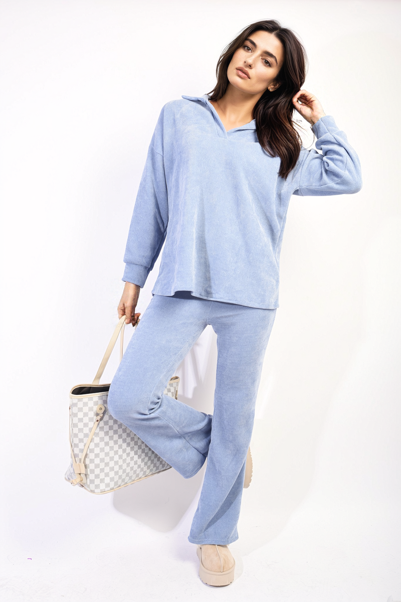 Collared Long Sleeve & Trouser Co-ord Set-11