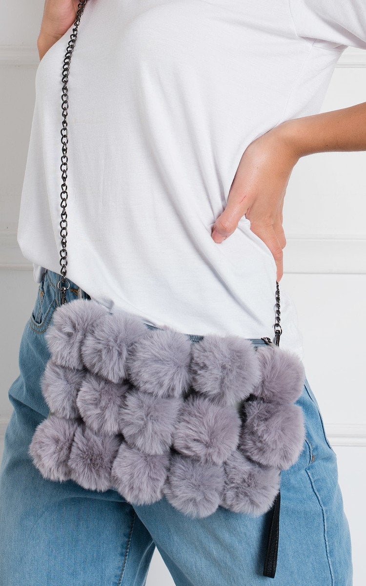 Cross Body Pom Pom Handbag-1