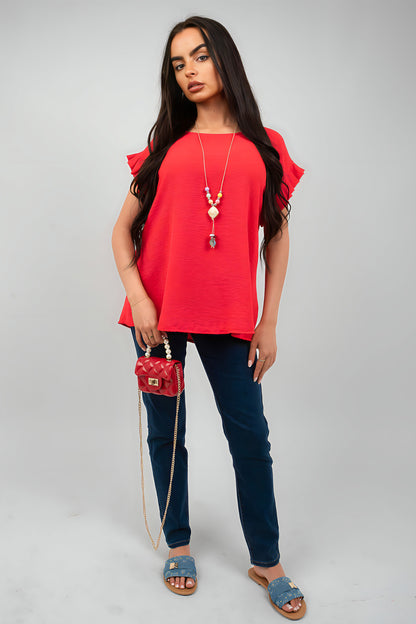 Oversized Top and Wide Leg Trousers Co-ord Set
