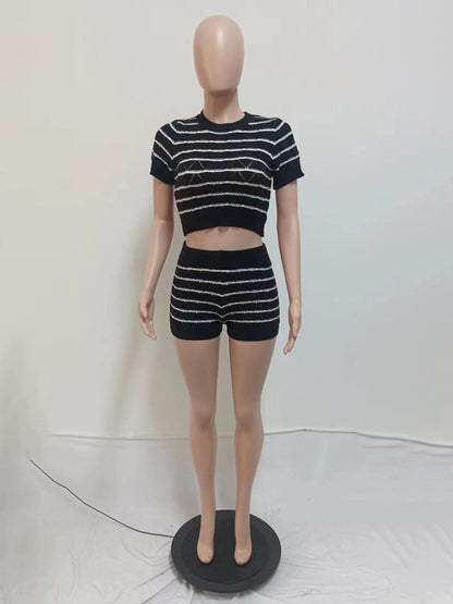 Ladies New Fashion Casual Sweater Suit