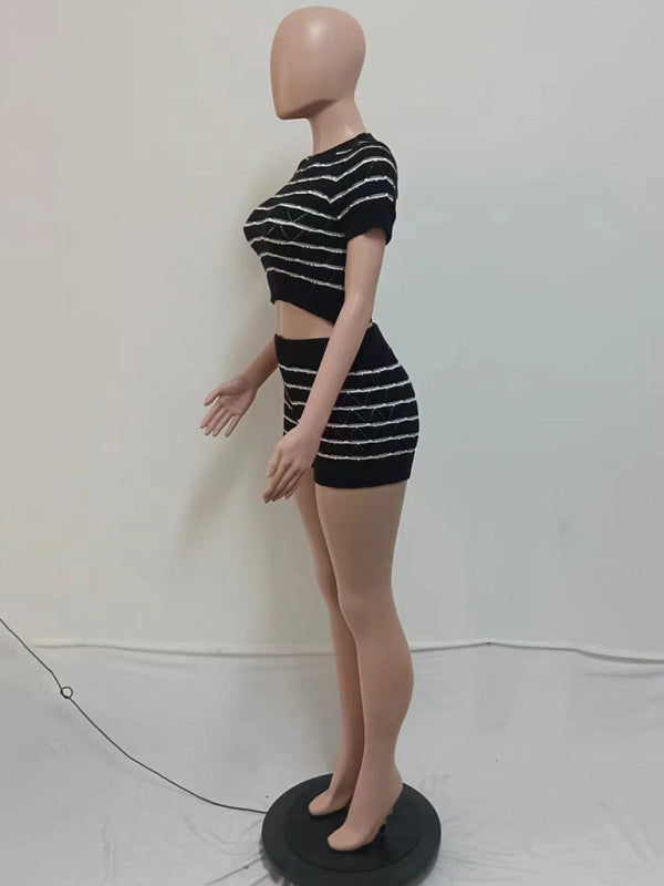 Ladies New Fashion Casual Sweater Suit