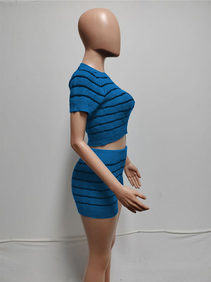 Ladies New Fashion Casual Sweater Suit