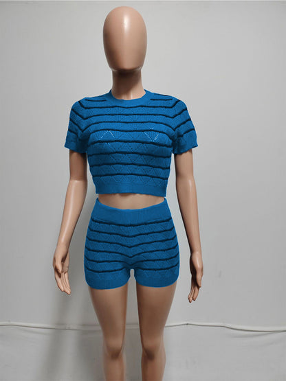 Ladies New Fashion Casual Sweater Suit