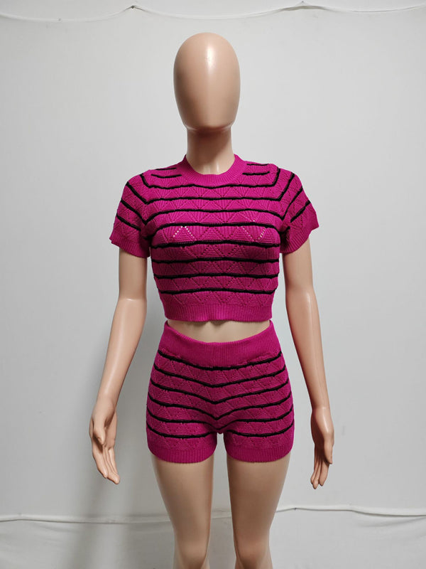Ladies New Fashion Casual Sweater Suit