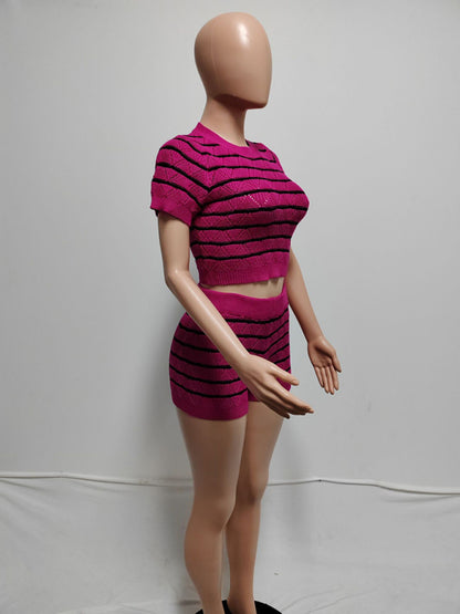 Ladies New Fashion Casual Sweater Suit