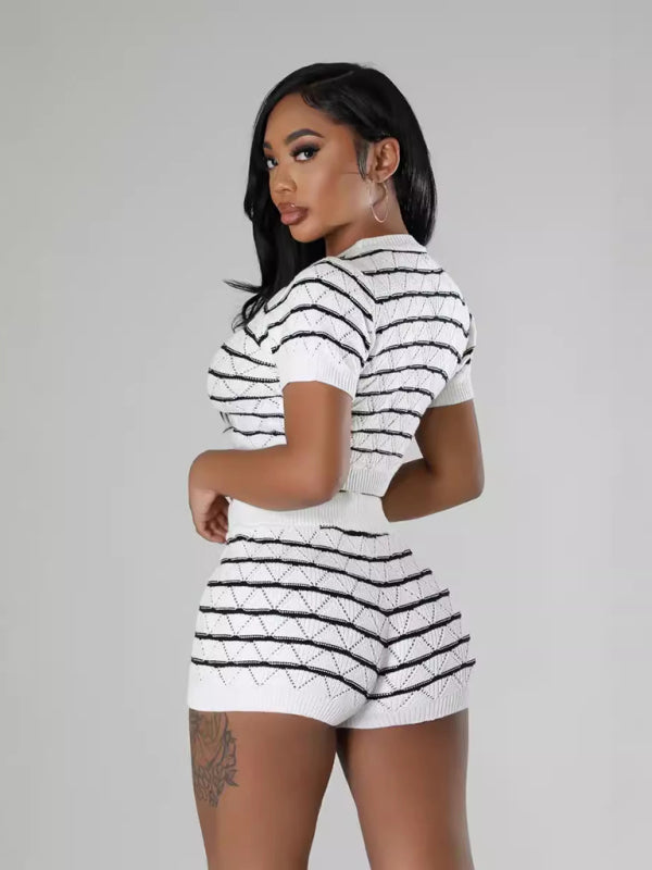 Ladies New Fashion Casual Sweater Suit