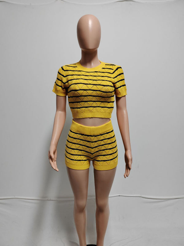 Ladies New Fashion Casual Sweater Suit