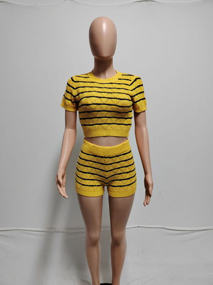 Ladies New Fashion Casual Sweater Suit