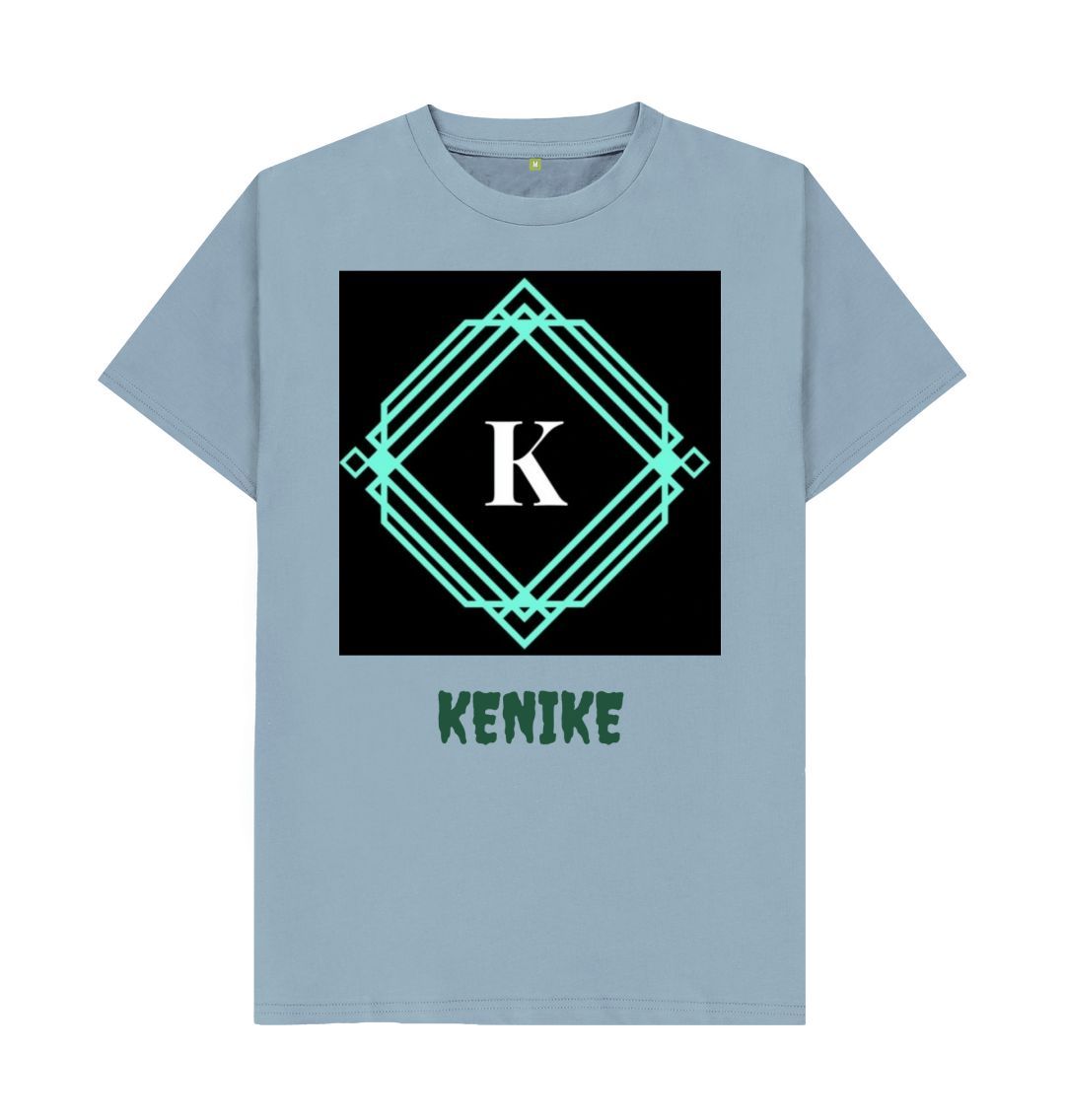 Stone Blue Men's Kenike Brand Print T-Shirts