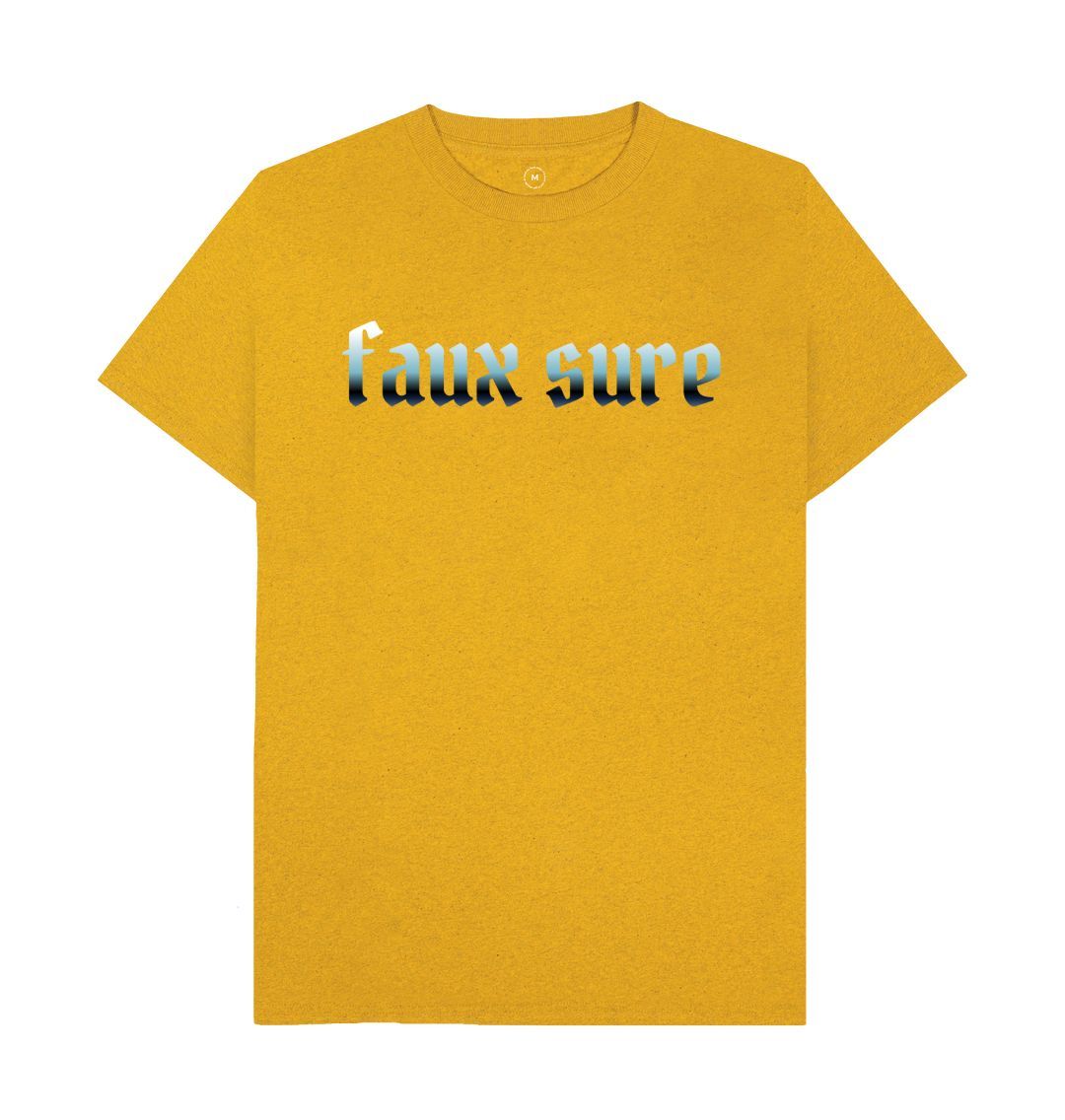 Sunflower Yellow Men's Faux Sure Print T-Shirts