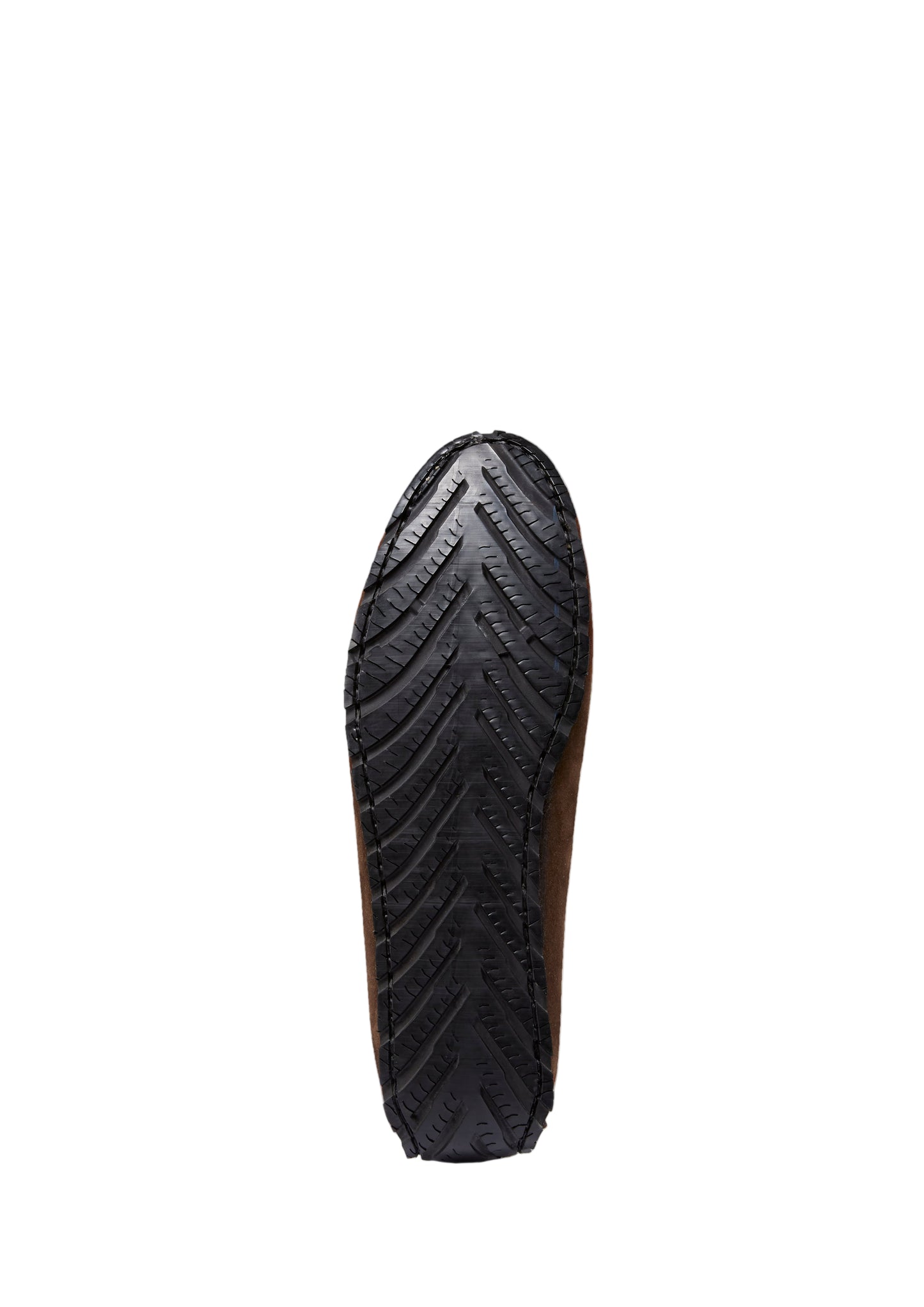 Men’s Tyre Sole Penny Driving Loafers – Premium Brown Suede Slip-On Shoes