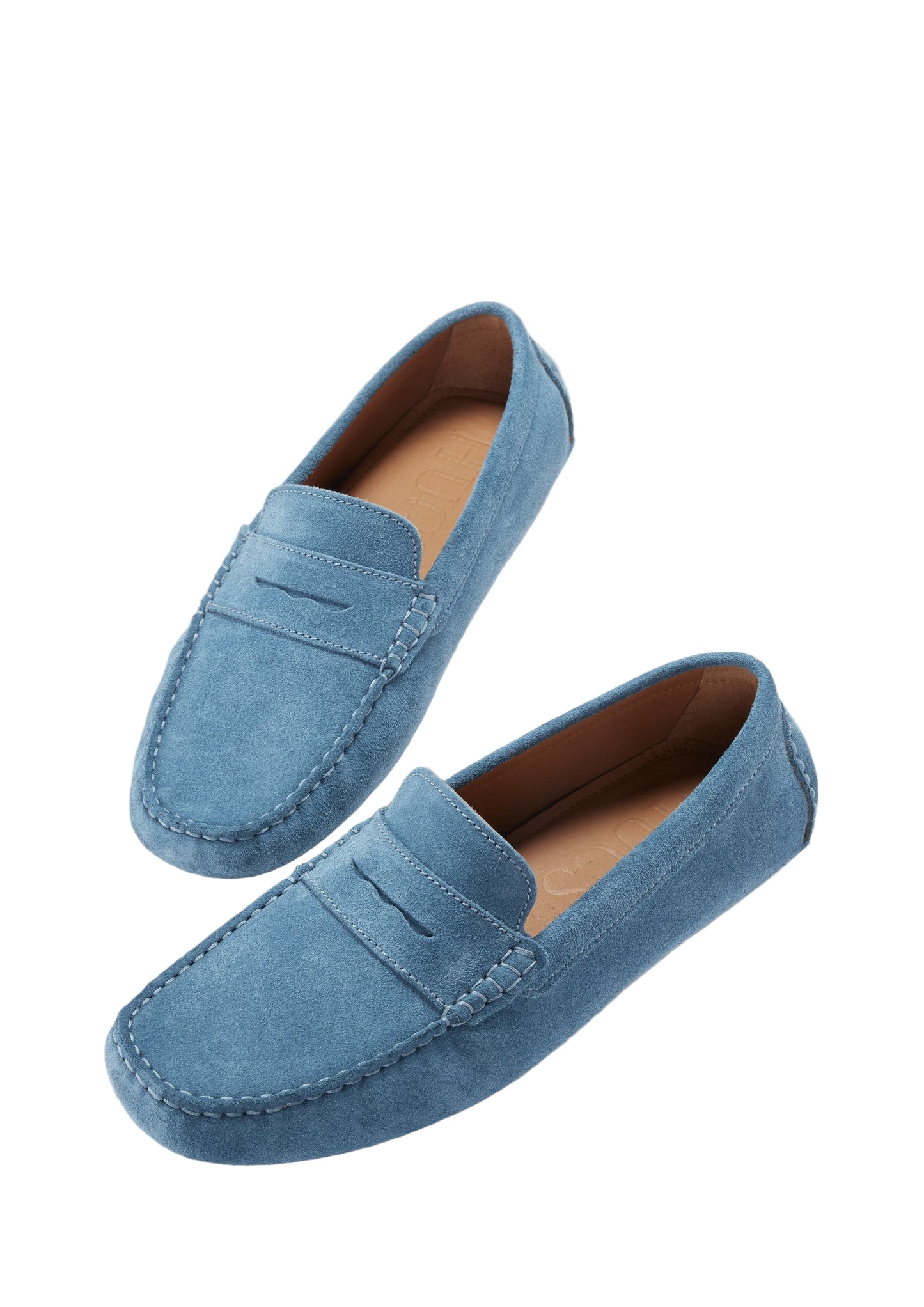 Penny Driving Loafers, petrol blue suede