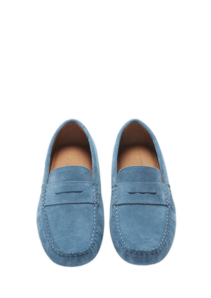 Penny Driving Loafers, petrol blue suede