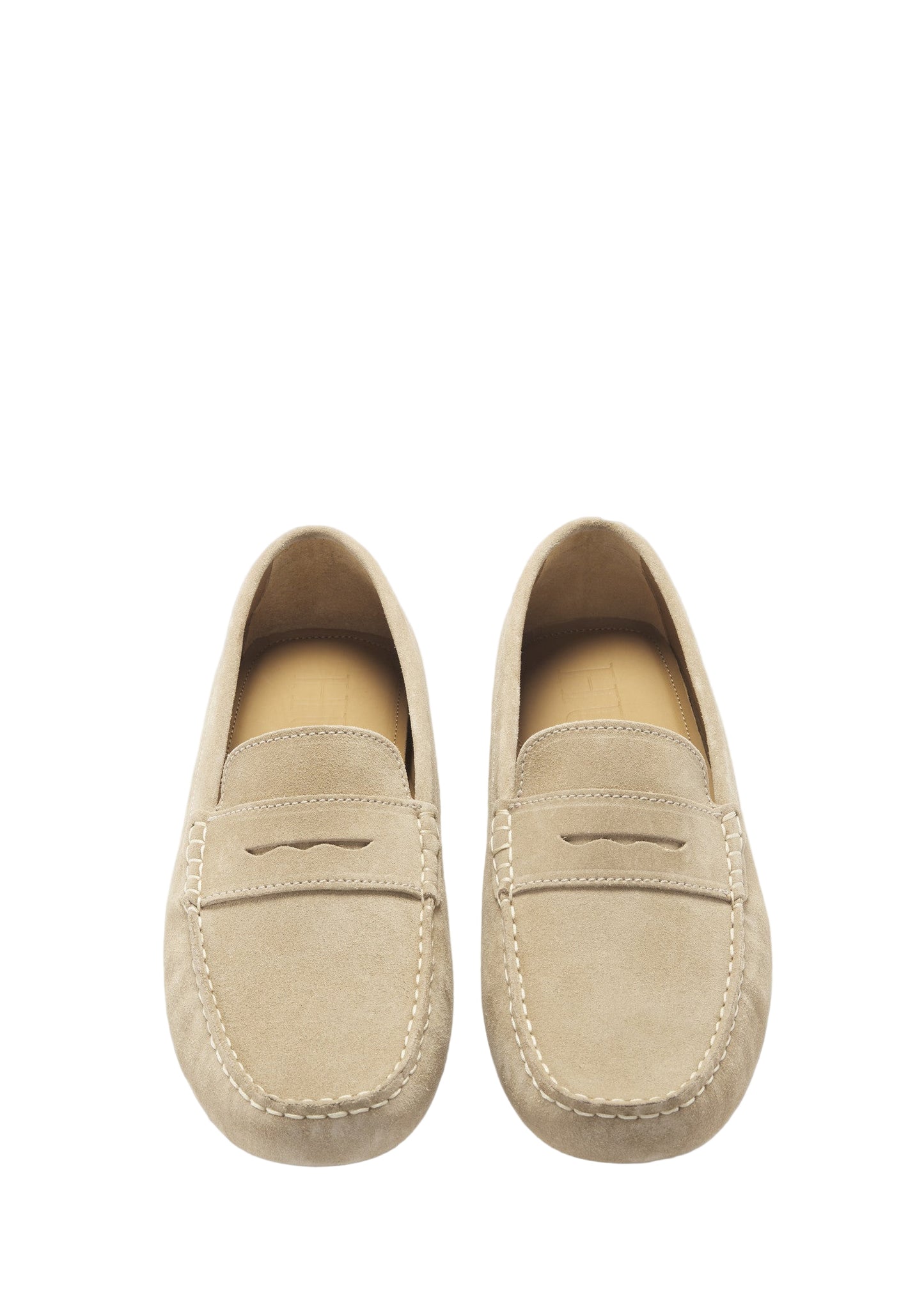 Men’s Penny Driving Loafers – Taupe Suede Classic Slip-On Shoes